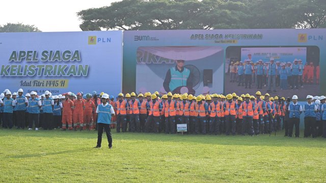 PT PLN (Persero) menyiagakan 81.591 personel dalam rangka menjaga stabilitas kelistrikan tetap andal selama perayaan IdulFitri 2024. (Dok. Humas PLN UIP Sulawesi)