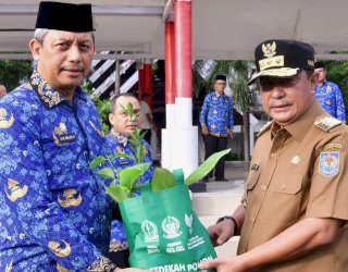 Hari Kesadaran Nasional, Pj Gubernur Sulsel Serahkan 4100 Bibit Pohon dan 2341 SK PPPK