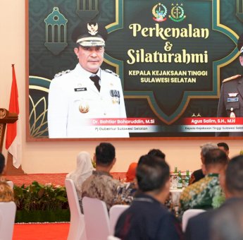 Sambut Kajati Sulsel yang Baru, Pj Gubernur Bahtiar Bangun Perkenalan Lewat Temu Silaturahmi