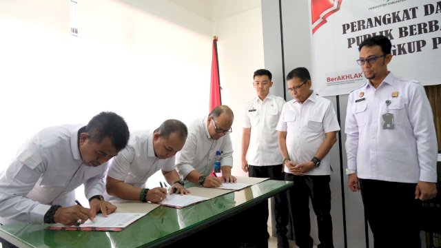 Pencanangan Daerah dalam rangka Pelayanan Publik Berbasis Hak Asasi Manusia (P2HAM) Lingkup Pemerintah Kabupaten Gowa yang diikuti seluruh SKPD, di MPP Kabupaten Gowa, Rabu, (24/04/2024). (Dok. Humas Gowa)