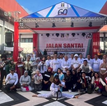 Rangkaian Hari Bakti Pemasyarakatan, Lapas Narkotika Samarinda Ikuti Nikah Massal Hingga Jalan Santai