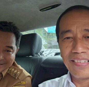 Pj Gubernur Bahtiar Semobil dengan Presiden Jokowi, Laporkan Perkembangan Sulsel