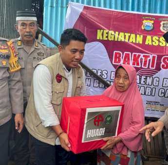 Polres Bantaeng dan Huadi Group Kembali Salurkan Bantuan ke Warga