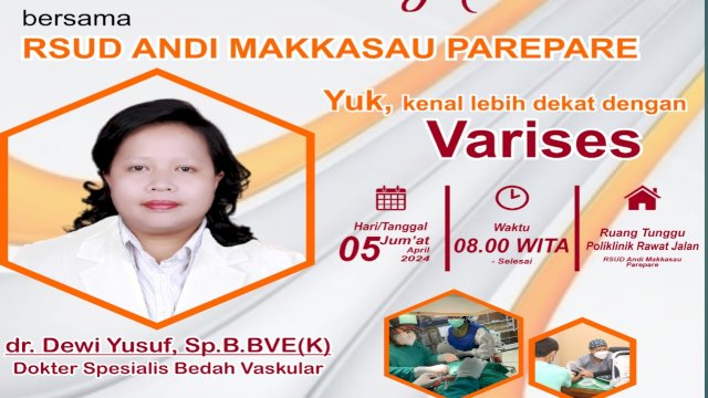 Inovasi RSUD Andi Makkasau Parepare, Bincang Sehat Mengenai Varises di Ruang Tunggu Poliklinik