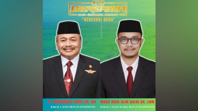 Beredar Foto Ketua PKB Jeneponto Berdampingan Salah Satu Akademisi Muda, Warga Sebut Pasangan Ideal di Pilkada