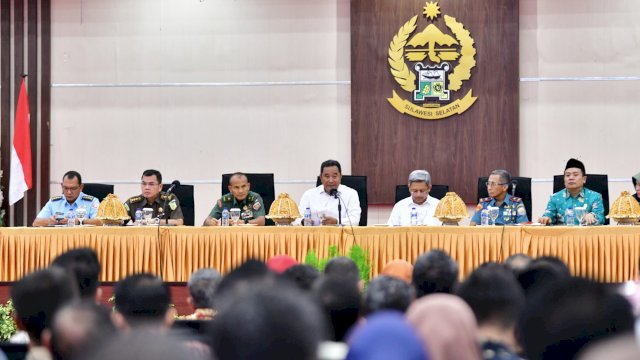 Rapat Koordinasi Pemantapan Pilkada Serentak 2024 Provinsi Sulsel, Kamis (02/05/2024). (Istimewa)