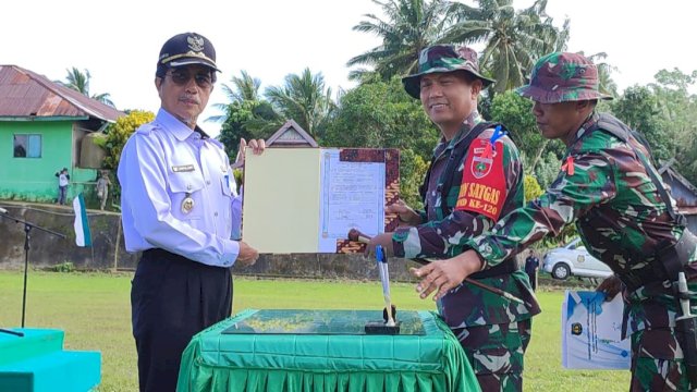 TMMD ke 120 Resmi Dibuka Wabup Saiful Arif di Desa Bonea Timur Selayar