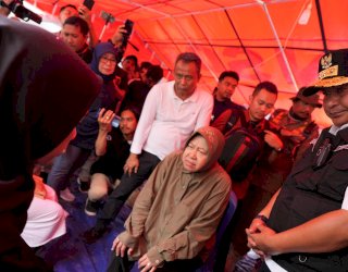 Mensos Risma Apresiasi Penanganan Bencana Banjir dan Longsor di Sulsel