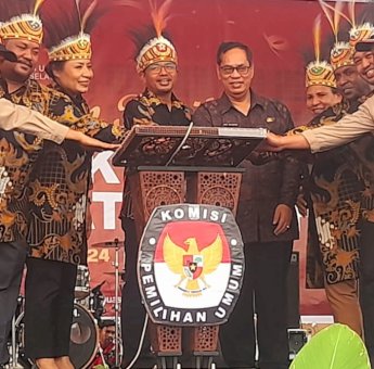 Perdana, KPU Papua Selatan Launcing Tahapan Pilgub 2024