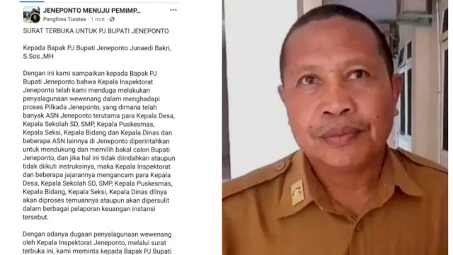Kepala Inspektorat Kabupaten Jeneponto, Maskur. (Istimewa)