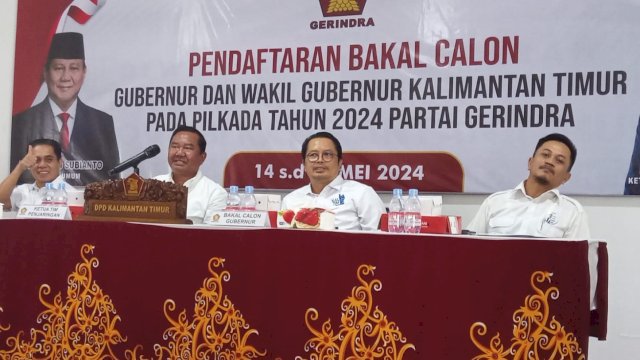 Wakil Ketua DPD RI Mahyudi Daftar Sebagai Bakal Calon Gubernur Kaltim di Partai Gerindra