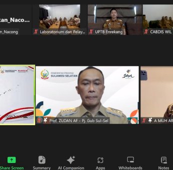 Apel Pagi Virtual Pertama Dilaksanakan di Pemprov Sulsel, Ini Pesan Prof Zudan
