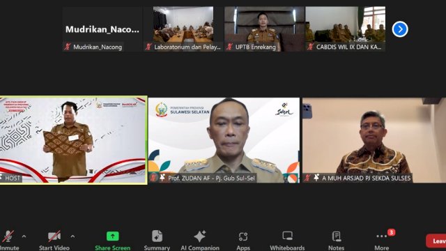 Apel Pagi Virtual Pertama Dilaksanakan di Pemprov Sulsel, Ini Pesan Prof Zudan