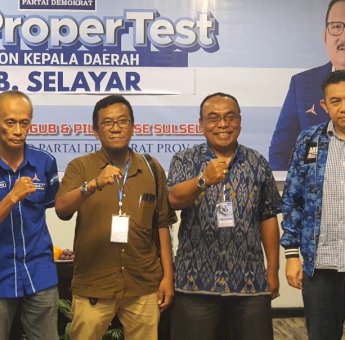 Optimistis Maju di Pilkada Selayar, Brigjen TNI Nur Salam Ikut Fit And Proper Test di Demokrat Sulsel