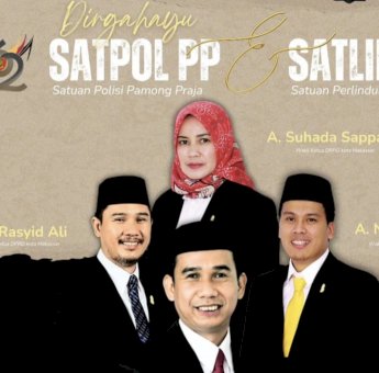 Pimpinan DPRD Makassar Sampaikan Apresiasi pada HUT ke-74 Satpol PP dan HUT ke-62 Satlinmas