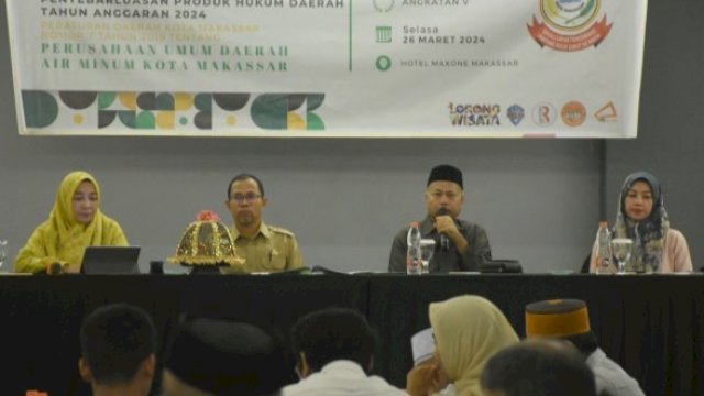 Anggota DPRD Makassar, Abdul Wahid menggelar Sosialisasi Perda Nomor 7 Tahun 2019 tentang Perumda PDAM di Hotel Maxone, Jalan Taman Makam Pahlawan, Makassar, Selasa (26/3/2024). (Foto: Istimewa)