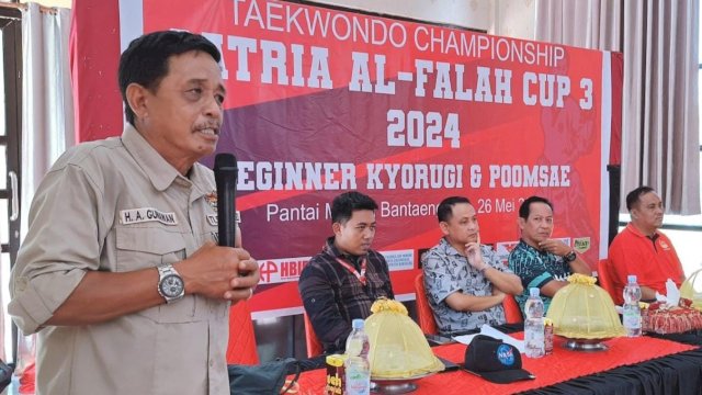 Pemkab Bantaeng dan Huadi Group ikut andil membantu para atlet taekwondo untuk mengikuti Championship Satria Al-Falah Cup 3 2024. (Foto: Istimewa)