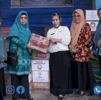 PAM Tirta Karajae Bersama DWP Bergerak Aksi Kemanusiaan Beri Bantuan Korban Bencana Alam di Sulsel