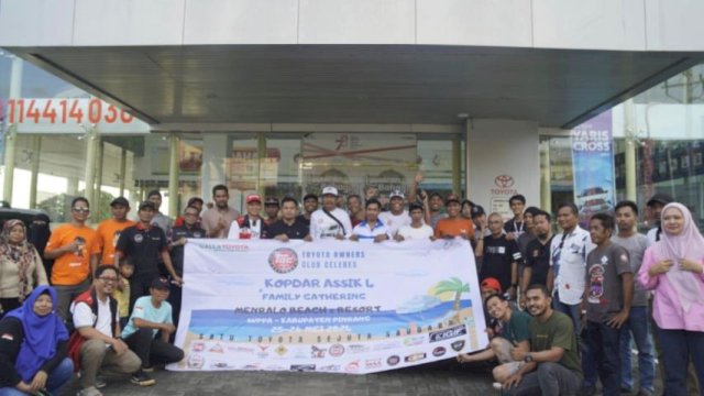 Toyota Owner Club Celebes (TOC Celebes) berhasil menggelar Touring & Kopdar Assik 4 dengan sukses, di Pantai Menralo, Kabupaten Pinrang pada 25 hingga 26 Mei 2024. (Dok. Kalla Toyota)
