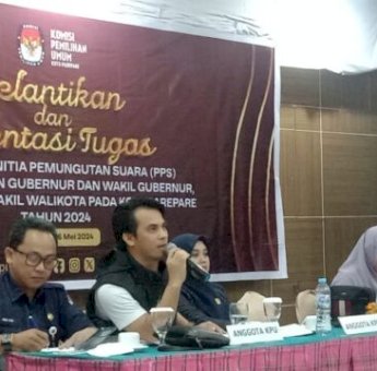 66 PPS Dilantik KPU Parepare, Akbar Ali Harap Tercipta Pemilu Berkualitas