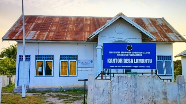 Kantor Desa Lamantu, Kecamatan Pasimarannu, Kabupaten Kepulauan Selayar. (Istimewa)