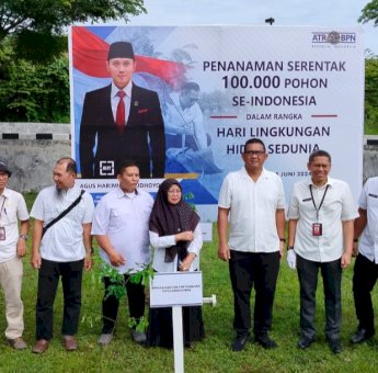 ATR/BPN Seluruh Indonesia Tanam 100 Ribu Pohon, Upaya Selamatkan Bumi dari Krisis Iklim
