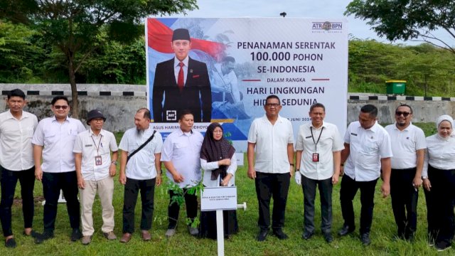 ATR-BPN Kanwil Kaltim ikuti kegiatan tanam 100.000 pohon. (Istimewa)