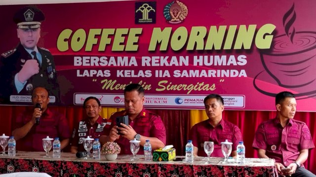 Lapas Kelas IIA Samarinda saat menggelar Coffee Morning bersama awak media. (Istimewa)