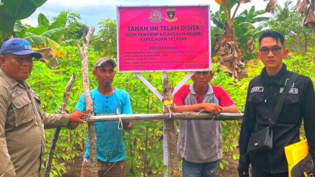 Kejari Selayar Sita Aset Tanah Kepala Desa Lamantu