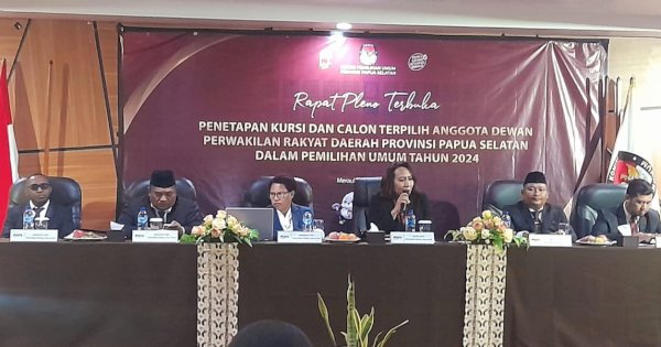 KPU Papua Selatan Tetapkan Perolehan Kursi dan Anggota DPRD Terpilih Hasil Pemilu