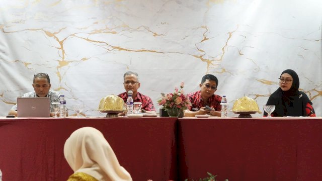 Kepala Dinas Komunikasi Informatika Statistik dan Persandian Kabupaten Gowa Arifuddin Saeni, di sela-sela Monitoring dan Evaluasi Implementasi Sahabat LAPOR!, di Hotel Remcy Panakkukang Makassar, kemarin. (Dok. Humas Gowa)