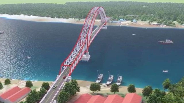 Desain pembangunan Jembatan Sebulu, Kabupaten Kutai Kartanegara. (Istimewa)