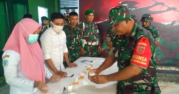 Kodim Selayar Gelar Sosialisasi dan Tes Narkoba untuk Personel