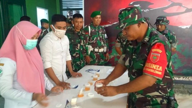 Kodim Selayar Gelar Sosialisasi dan Tes Narkoba untuk Personel