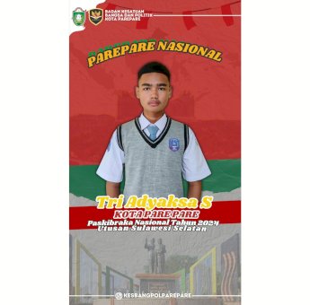 Pelajar Asal Parepare Try Adiyaksa Surianto Wakili Sulsel sebagai Paskibraka Nasional