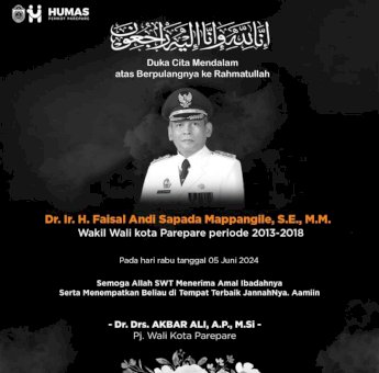 Pemkot Parepare Turut Berduka Cita atas Wafatnya Faisal Andi Sapada
