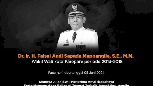 Pemkot Parepare Turut Berduka Cita atas Wafatnya Faisal Andi Sapada