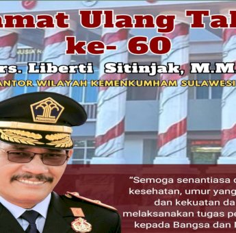Kalapas Parepare dan Jajaran Ucapkan Selamat Ulang Tahun untuk Drs. Liberti Sitinjak, Sebut Pemimpin yang Cerdas, Berintegritas, dan Bertalenta