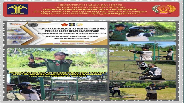 Lapas IIA Parepare Tingkatkan Disiplin Petugas melalui Pembinaan Fisik dan Mental bersama KODIM 1405