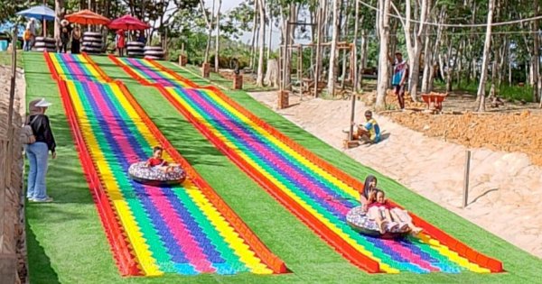 Kukar Sambut Rainbow Slide, Sensasi Baru di Emastri Park Batuah