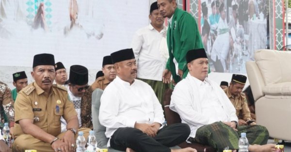 Istighotsah Kubro di Desa Bukit Raya Kukar, Pembinaan Keagamaan Jadi Pilot Projek dan Kolaborasi Pemerintah dan NU