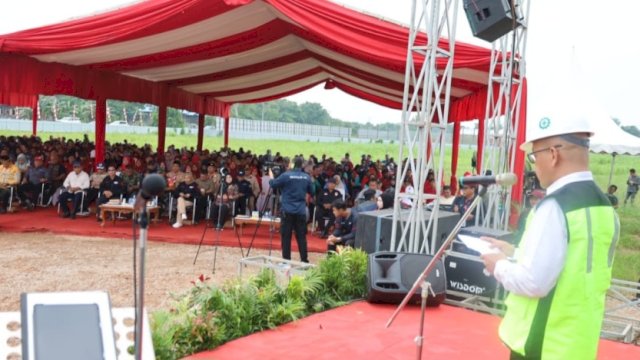 Suasana Groundbreaking Jembatan Sebulu Kutai Kartanegara. (Istimewa)