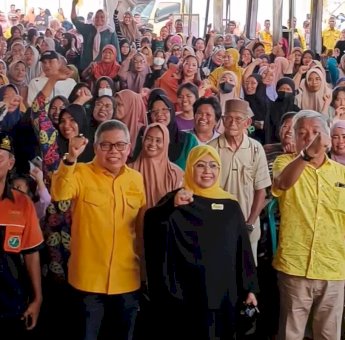 Warga Lompoe Padati Acara ERAT Menyapa, Dukung Program Gratis Andalan Erna Rasyid Taufan