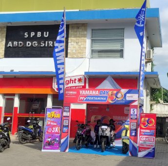 Rayakan HUT Yamaha ke-50 Tahun, PT SJAM Bagikan Voucer BBM Gratis