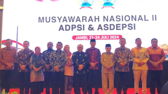 Wakil Ketua DPRD Sulsel, Syaharuddin Alrif saat menghadiri Munas II ADPSI dan ASDEPSI tahun 2024 di Jambi, Senin (22/7/2024). (Foto: Istimewa)
