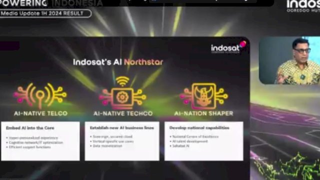 Presiden Director dan CEO Indosat Ooredoo Hutchison Vikram Sinha, di sela-sela Media Update Indosat melalui virtual, Selasa, (30/07/2024). (Dok. Tangkapan Layar)