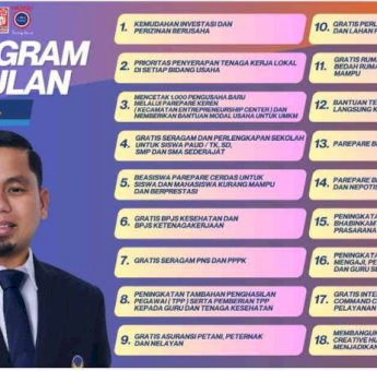 18 Program Unggulan Calon Wali Kota Parepare Tasming Hamid