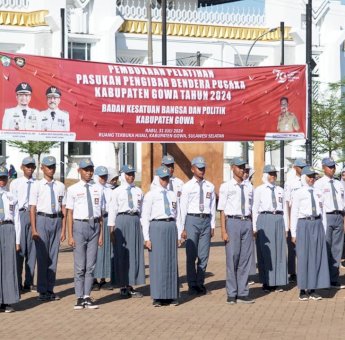 Puluhan Anggota Paskibraka Gowa Jalani Tahap Latihan