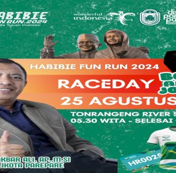 Ribuan Runner Meriahkan Habibie Fun Run 2024, Buktikan Kota Parepare Sebagai Pusat Event