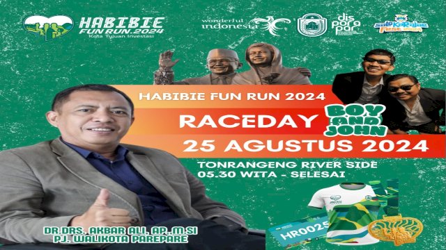 Ribuan Runner Meriahkan Habibie Fun Run 2024, Buktikan Kota Parepare Sebagai Pusat Event